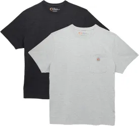The American Outdoorsman Men's Short Sleeve Rugged Workwear T-Shirt 2-Pack, Perfect for Camping, Hiking, and Outdoors