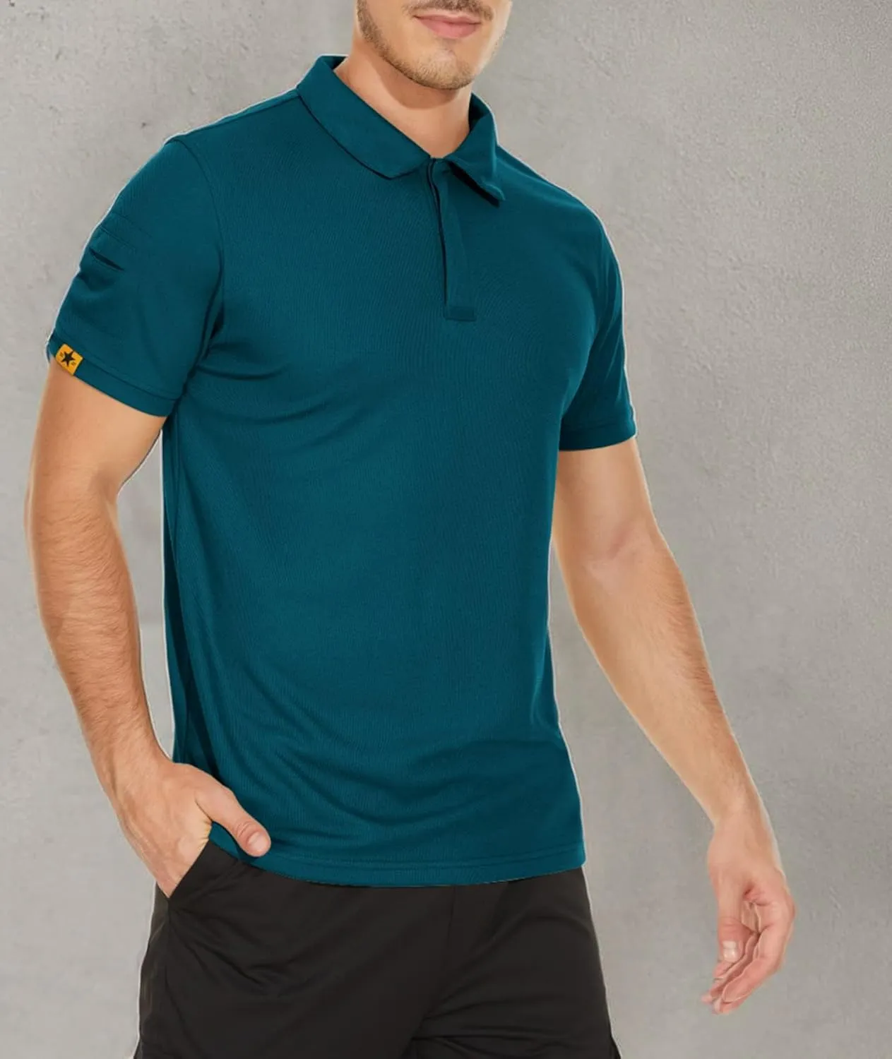 V VALANCH Mens Polo Shirts Short Sleeve Moisture Wicking Golf Polo Athletic Collared Shirt Tennis T-Shirt Tops