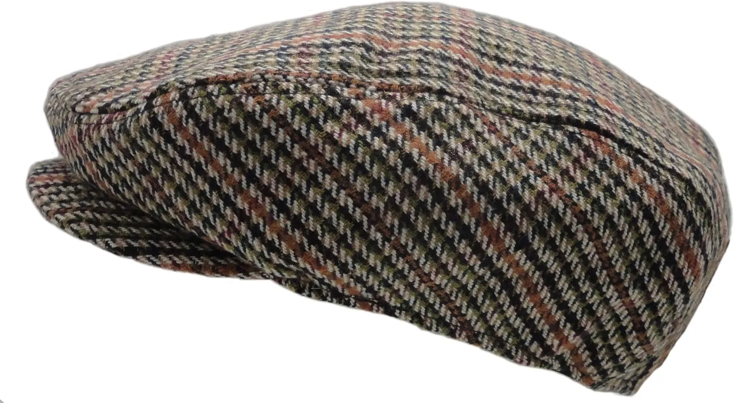 Wonderful Fashion Men's Classic Herringbone Tweed Wool Blend Newsboy Ivy Hat (Large/X-Large, Charcoal)