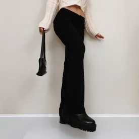 Y2K Black Stretch Trousers