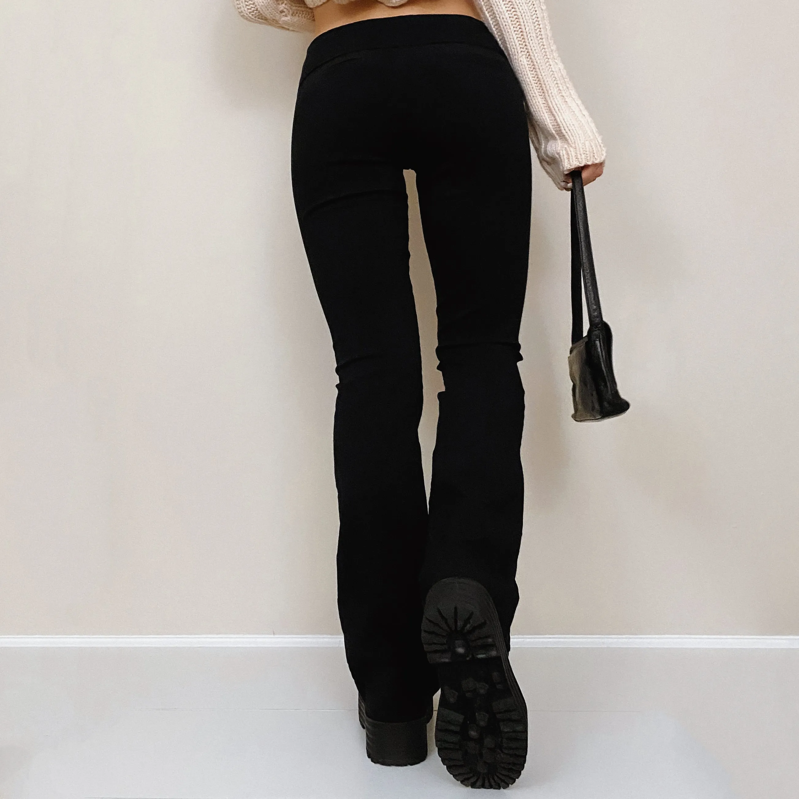 Y2K Black Stretch Trousers